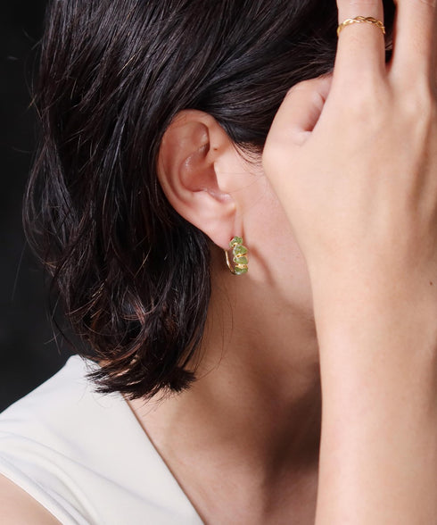 ピアス 天然石 フープ アンリファインド ANTICO ASE018