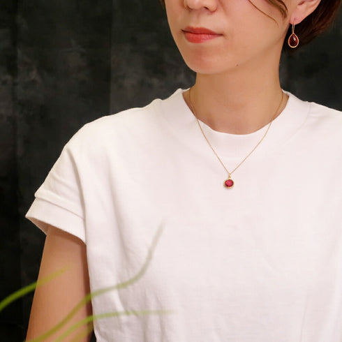 ネックレス 天然石 ラウンド チェーン うるうるクォーツ ANTICO ASN001