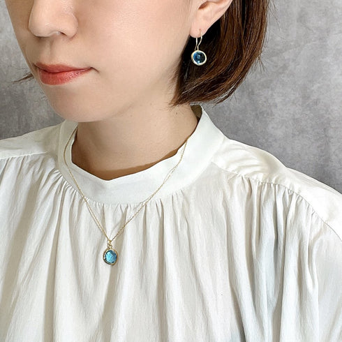 ネックレス 天然石 ラウンド チェーン うるうるクォーツ ANTICO ASN001