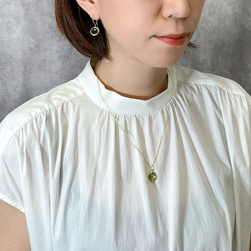 ネックレス 天然石 ラウンド チェーン うるうるクォーツ ANTICO ASN001