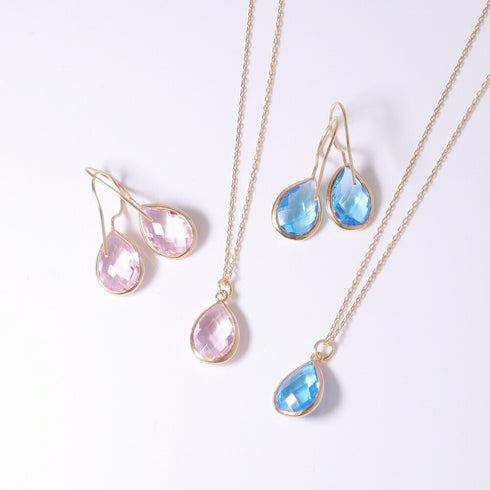 ネックレス 天然石 ティアドロップ チェーン うるうるクォーツ ANTICO ASN002