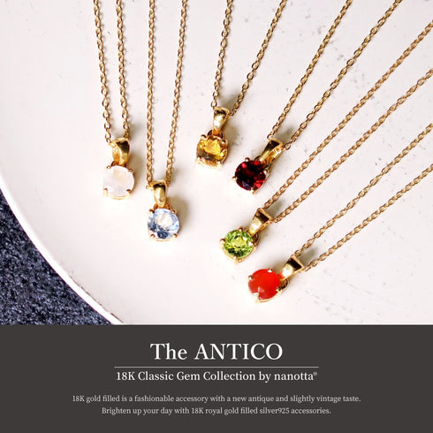 ネックレス 天然石 ラウンド チェーン ANTICO ASN004