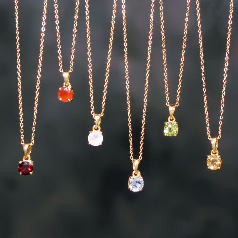 ネックレス 天然石 ラウンド チェーン ANTICO ASN004