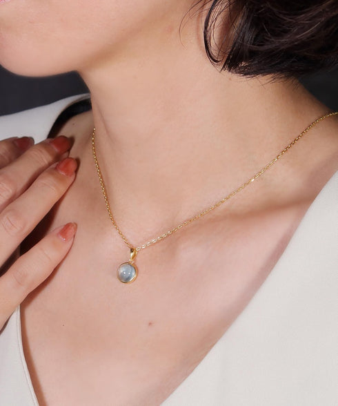 ネックレス 天然石 ラウンド チェーン ANTICO ASN011