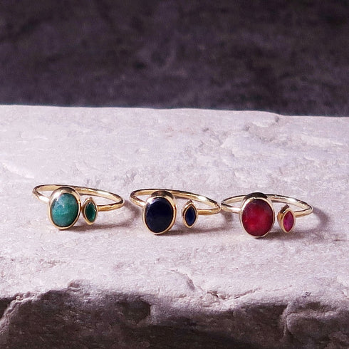 リング 指輪 天然石 オーバル マーキス フォークリング アンリファインド ANTICO ASR002