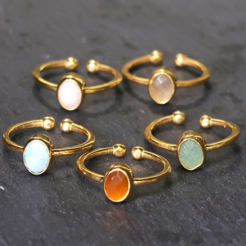 リング 指輪 天然石 オーバル ANTICO ASR007