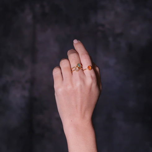 リング 指輪 天然石 オーバル ANTICO ASR007