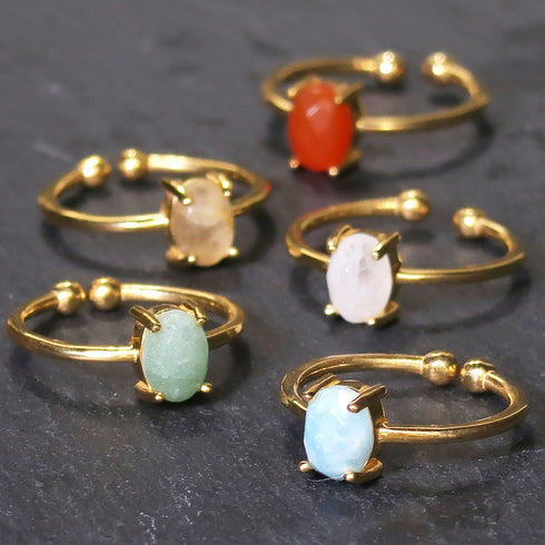 リング 指輪 天然石 オーバル ANTICO ASR008