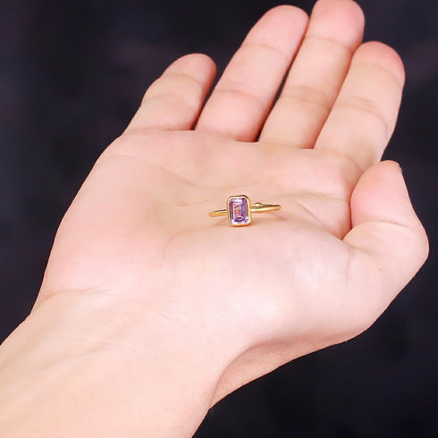 リング 指輪 天然石 レクタングル オクタゴンカット ANTICO ASR010