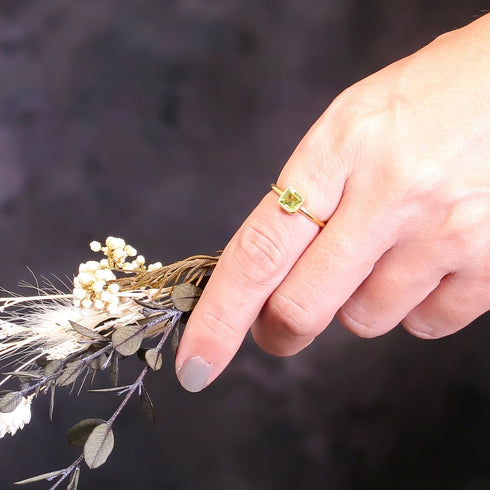 リング 指輪 天然石 スクエア オクタゴンカット ANTICO ASR011