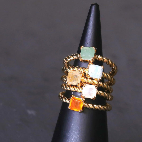 ナノッタ 指輪 アベンチュリン スクエア GD ASR013-SR079-AVENTU