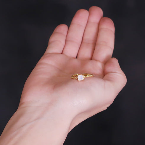 リング 指輪 天然石 スクエア ツイスト ANTICO ASR013