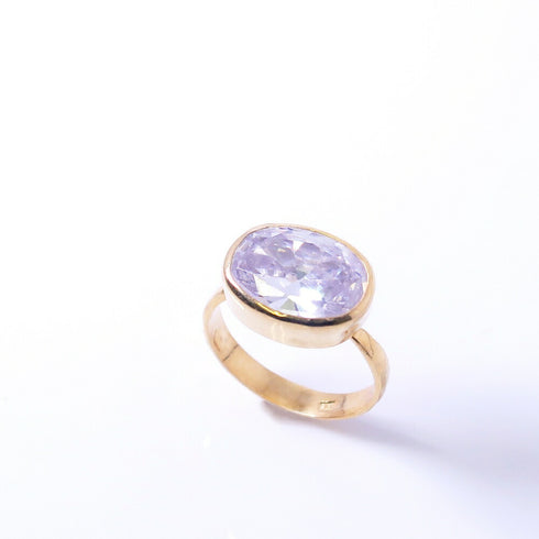 リング 指輪 天然石 オーバル うるうるクォーツ ANTICO ASR016