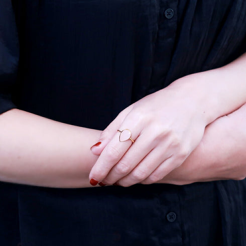 リング 指輪 天然石 ティアドロップ ラウンド アンリファインド ANTICO ASR017