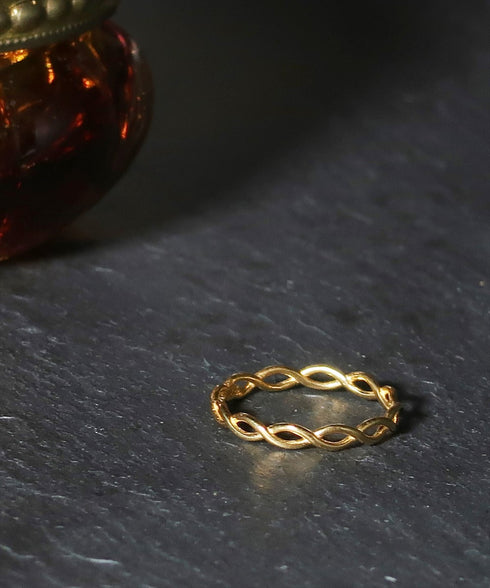 リング 指輪 スターリングシルバー925 ツイスト チェーン ANTICO ASR018