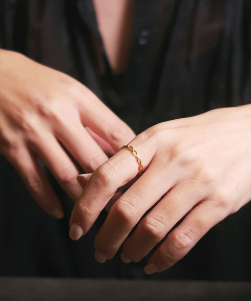 リング 指輪 スターリングシルバー925 ツイスト チェーン ANTICO ASR018