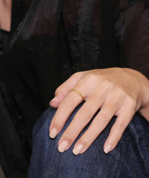 リング 指輪 スターリングシルバー925 ツイスト チェーン ANTICO ASR018