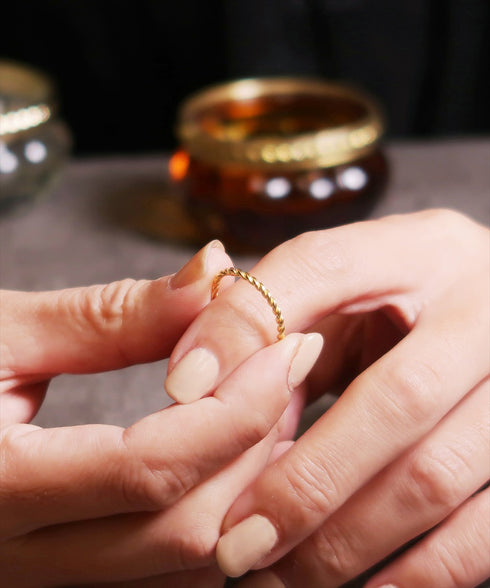 リング 指輪 スターリングシルバー925 ロープ ツイスト ANTICO ASR020