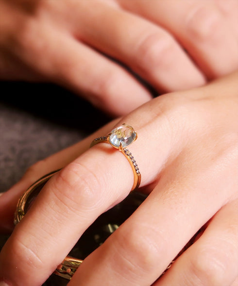 リング 指輪 天然石 オーバル エッグ ANTICO ASR022