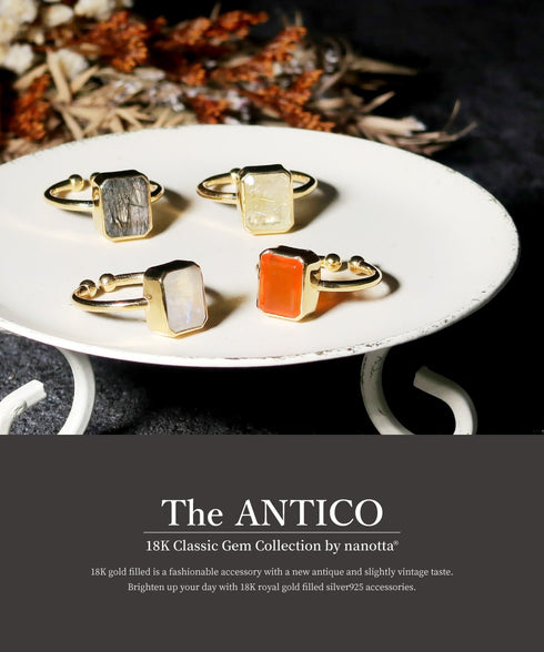 リング 指輪 天然石 レクタングル ANTICO ASR023