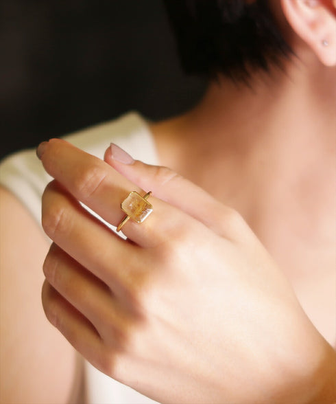 リング 指輪 天然石 レクタングル ANTICO ASR023