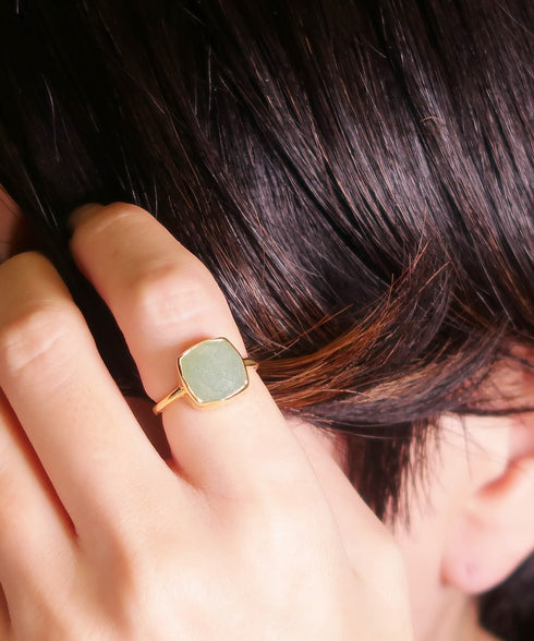 リング 指輪 天然石 スクエア ANTICO ASR024