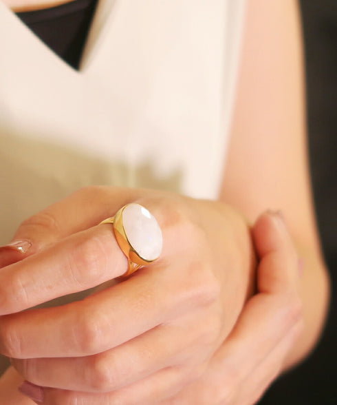 リング 指輪 天然石 オーバル ANTICO ASR025