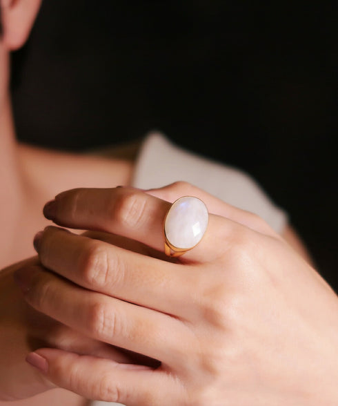 リング 指輪 天然石 オーバル ANTICO ASR025