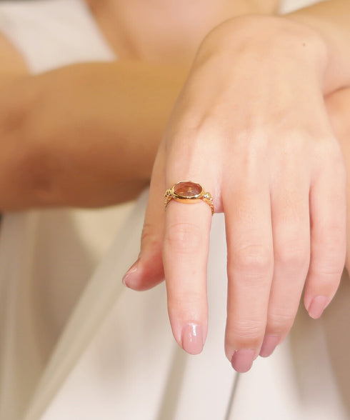 リング 指輪 天然石 オーバル ANTICO ASR026