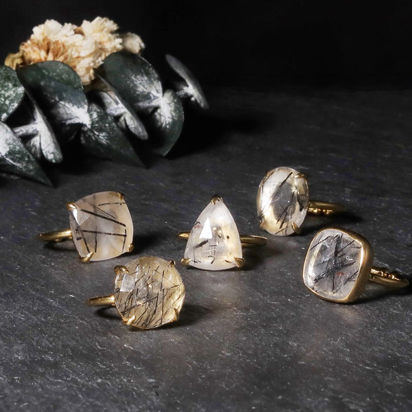 ナノッタ 指輪 ブラックルチルクォーツ フクリン ドロップ ASR027-BEDRO