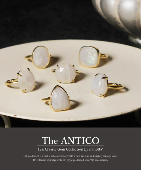 リング 指輪 天然石 ティアドロップ ラウンド オーバル スクエア トリリアント 三角 ANTICO ASR028