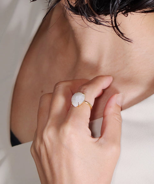 リング 指輪 天然石 ティアドロップ ラウンド オーバル スクエア トリリアント 三角 ANTICO ASR028