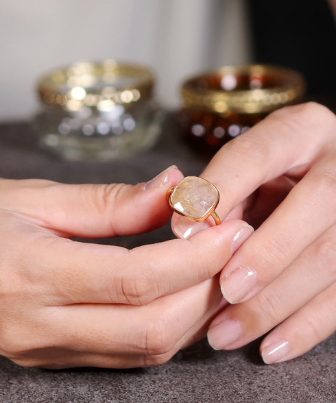 リング 指輪 天然石 ティアドロップ ラウンド オーバル スクエア トリリアント 三角 ANTICO ASR029