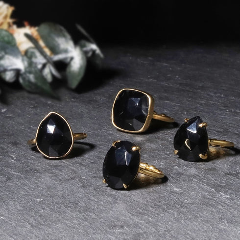 ナノッタ 指輪 ブラックスピネル フクリン ドロップ ASR031-BEDRO