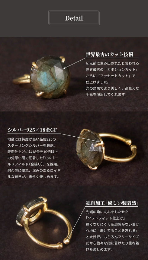 リング 指輪 天然石 ティアドロップ ラウンド オーバル スクエア トリリアント 三角 ANTICO ASR032