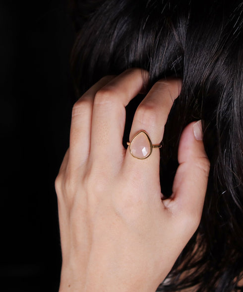 リング 指輪 天然石 ティアドロップ ラウンド オーバル スクエア トリリアント 三角 ANTICO ASR033