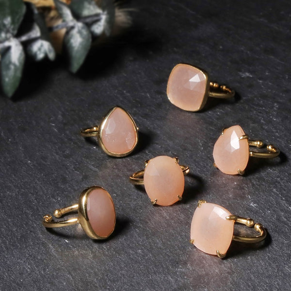 ナノッタ 指輪 ピーチムーンストーン フクリン ドロップ ASR033-BEDRO