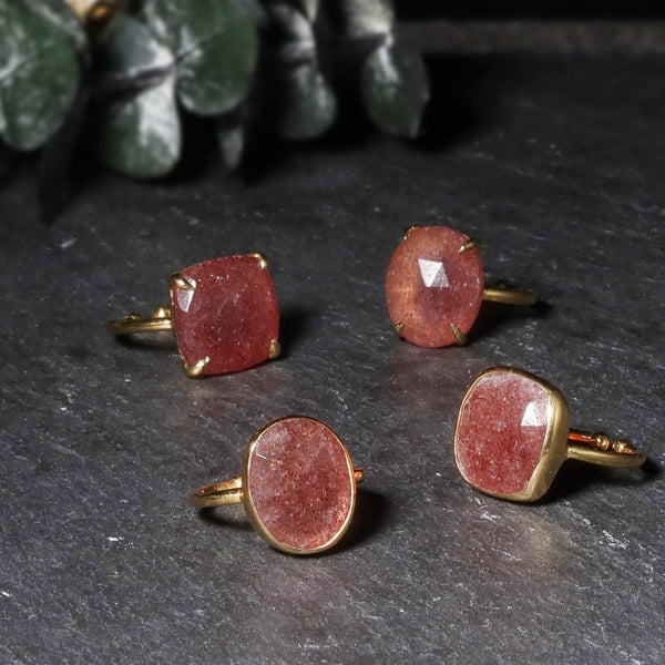 ナノッタ 指輪 ストロベリークォーツ フクリン ドロップ ASR035-BEDRO