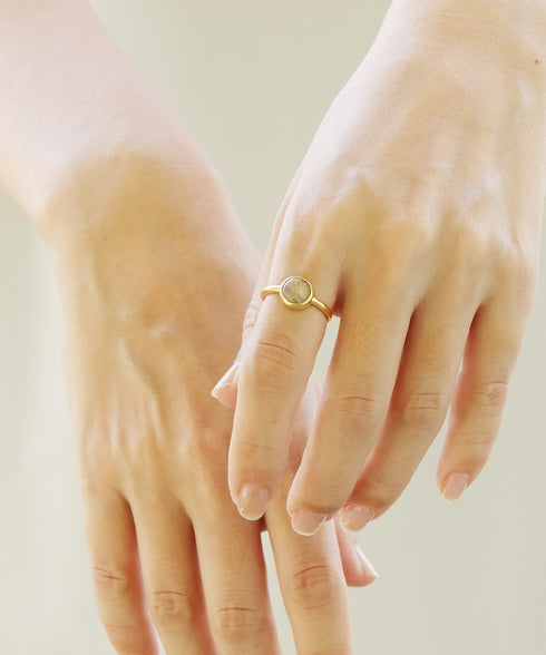 リング 指輪 天然石 ナチュラルサファイア ラウンド アンリファインド ANTICO ASR040