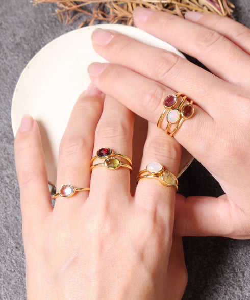 リング 指輪 天然石 オーバル ANTICO ASR045