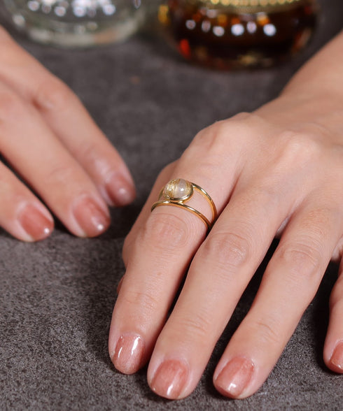 リング 指輪 天然石 ラウンド レイヤード ANTICO ASR046