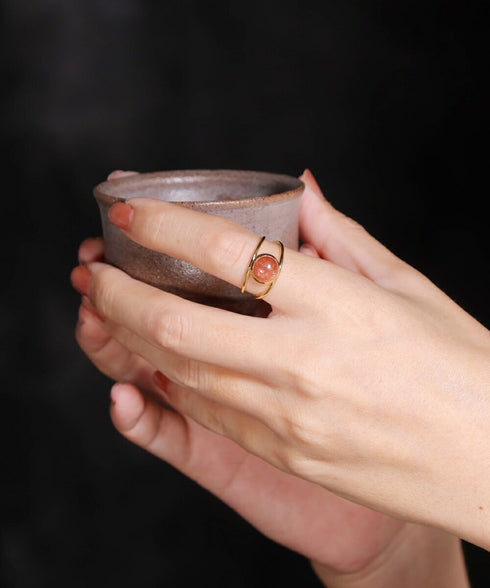 リング 指輪 天然石 ラウンド レイヤード ANTICO ASR046