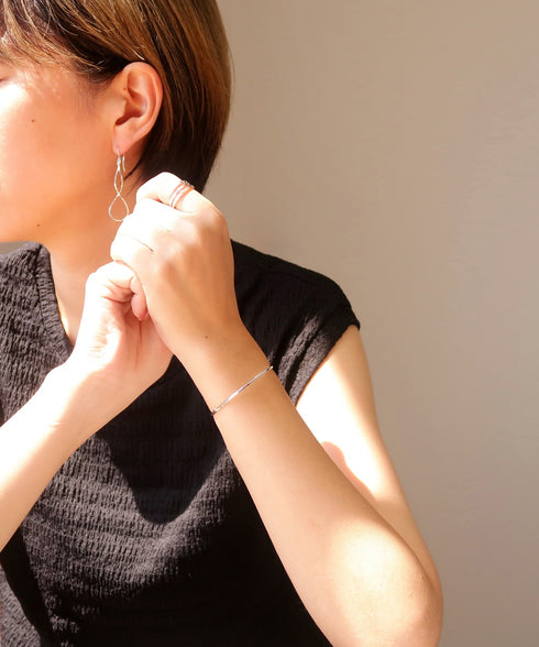 THE 純銀 バングル ブレスレット BBA001