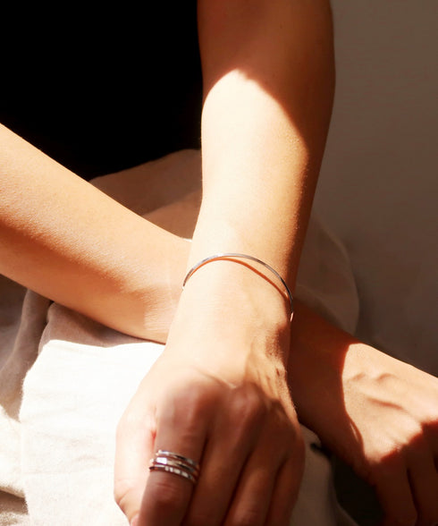 THE 純銀 バングル ブレスレット BBA001