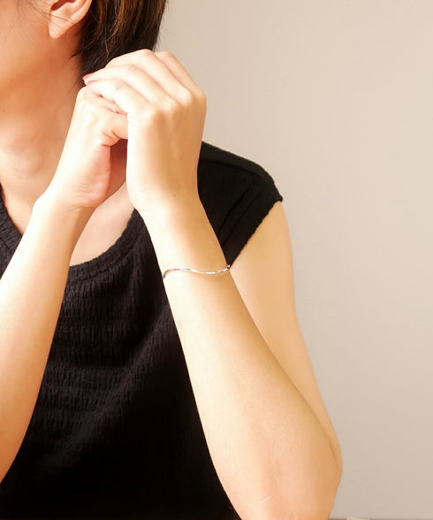 THE 純銀 バングル ブレスレット BBA002