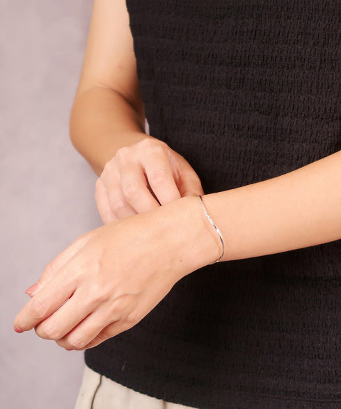 THE 純銀 バングル ブレスレット BBA002