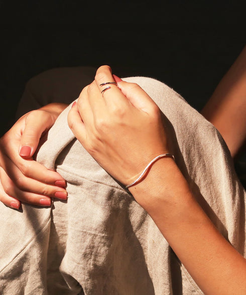 THE 純銀 バングル ブレスレット BBA003