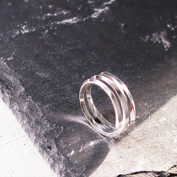 ナノッタ 指輪 SV999 3連コイルリング 9号 BRN002-S09