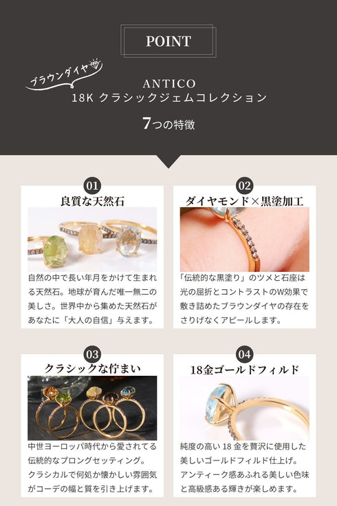 リング 指輪 天然石 オーバル エッグ ANTICO ASR022