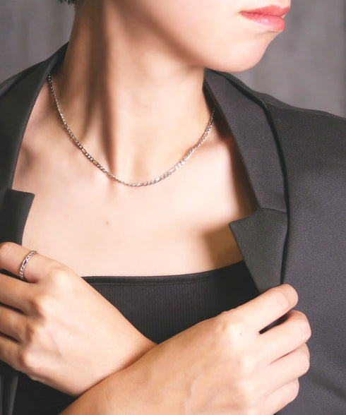 ネックレス サージカルステンレス 316L フィガロチェーン CNC005